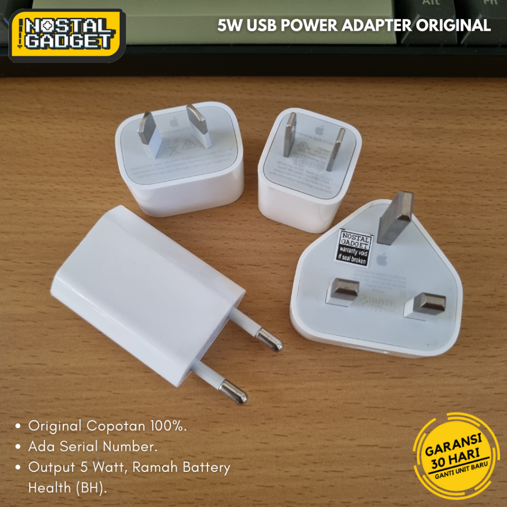 Kepala Adaptor Charger Iphone 5W Original Copotan