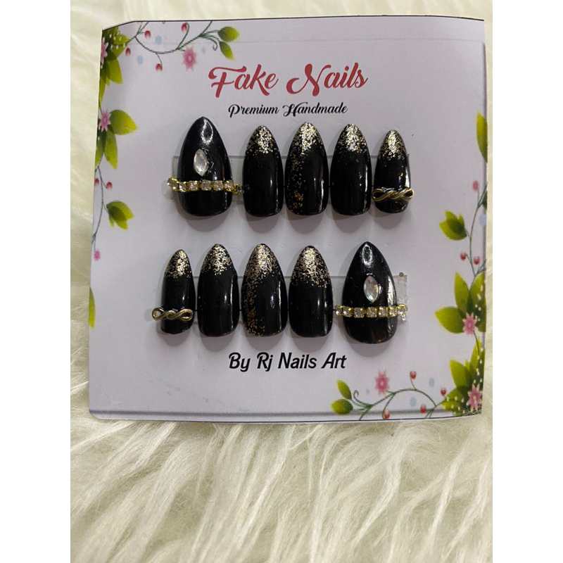 1 set kuku palsu/fake nails/ mewah dan elegan full kutek