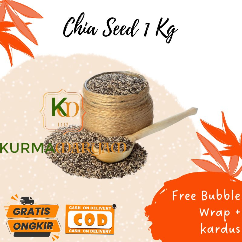 

Organic Chia Seed Mexico 1 Kg || Organic Black Chia Seed / Chiaseed Hitam Organik || Black Cia Seed || Toko Kurma Maryam