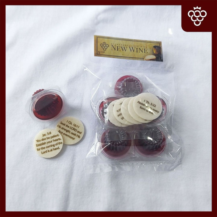 

Anggur Perjamuan Kudus + Hosti Ayat Kecil Inggris - isi 5