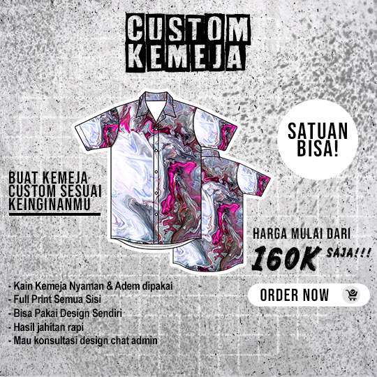 Custom Kemeja Full Printing Satuan