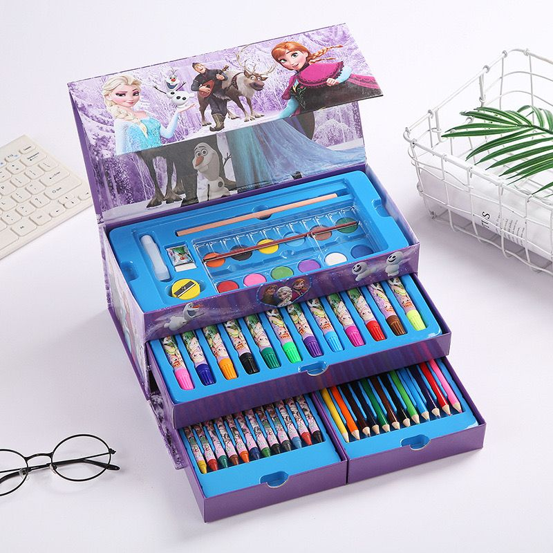 

[JUALSERBAADA18]Crayon Model Kotak Persegi ISI set 54 pcs 4 in1 pensil cat warna/ alat seni/ pensil cat menggambar melukis