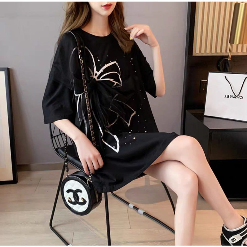 Oversize tee - Oversize T-shirt Wanita Pita 3D