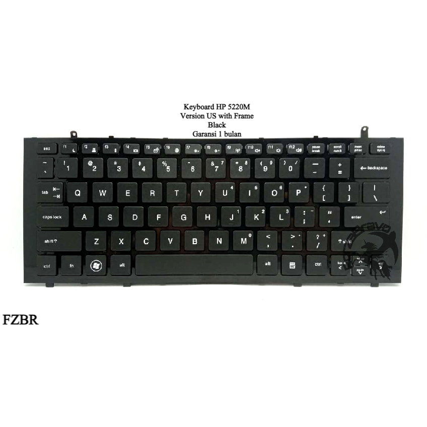 Keyboard Laptop for HP Probook 5520 5520M 5220 frame (Garansi 1 bulan)