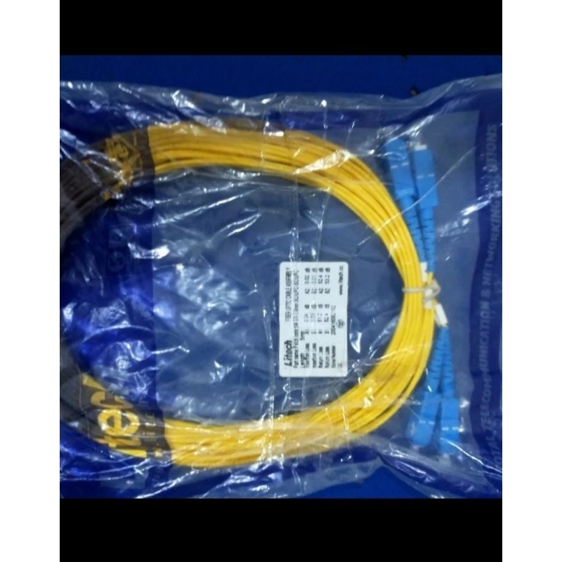 patchcord SC to SC upc duplex 5 meter merk litech