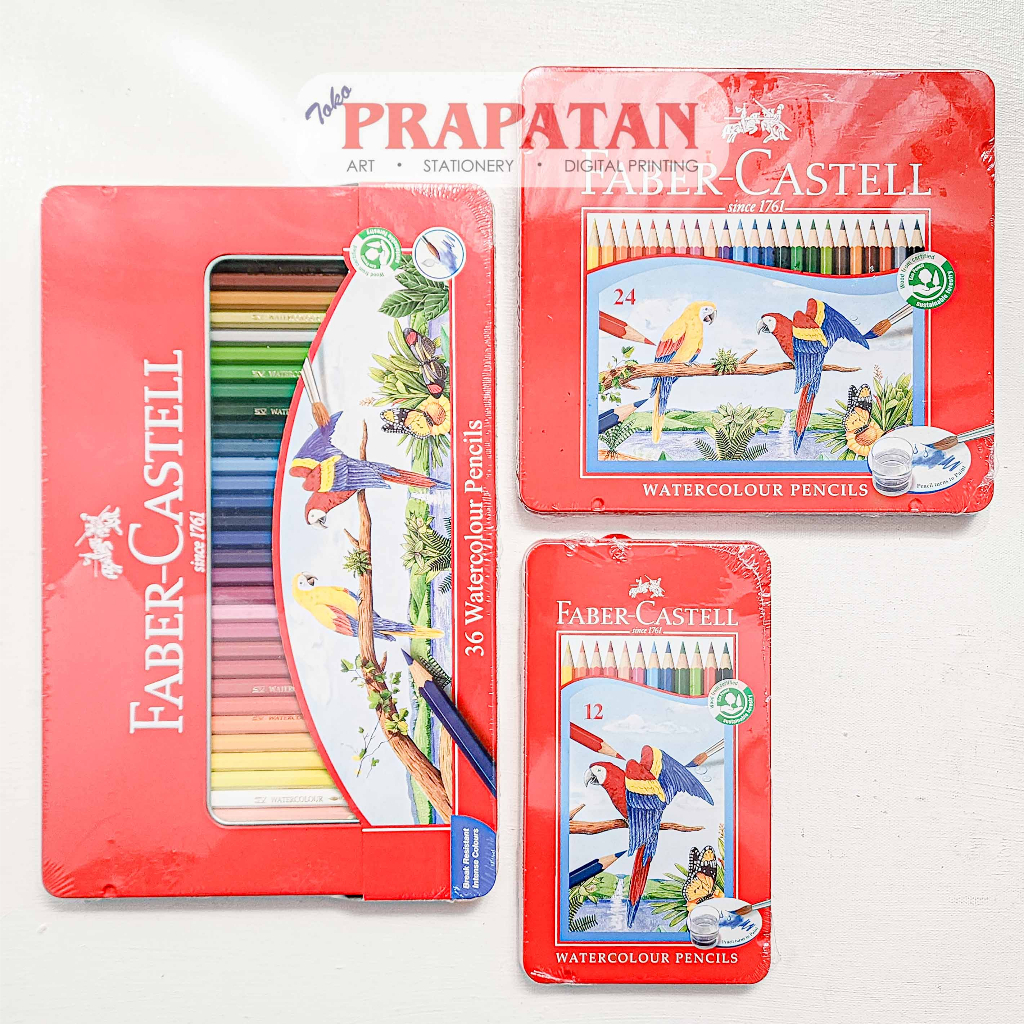 

mg Pensil Warna Faber Castell Watercolor Pencils TIN CASE Color Pencil