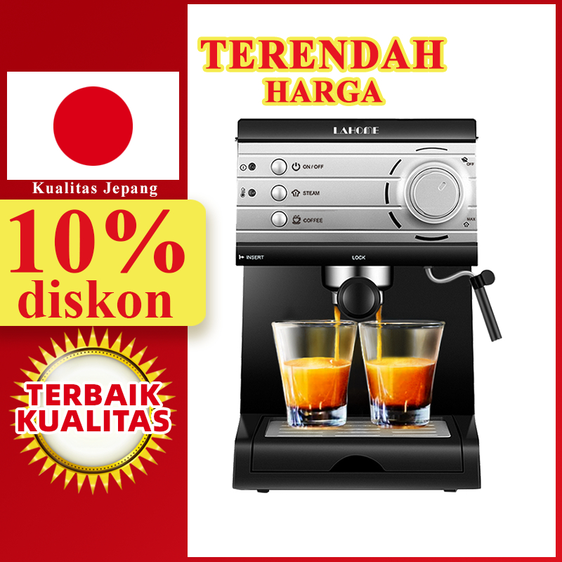 ✅ 【Stok Siap Pakai】LAHOME Mesin Kopi Espresso Mini Alat Kopi Espresso Mesin Kopi Donlim Espresso Oto
