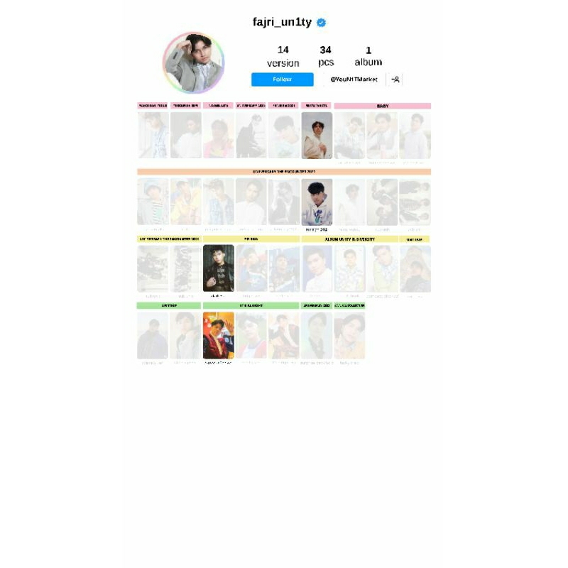 WTS Photocard PC Fajri UN1TY