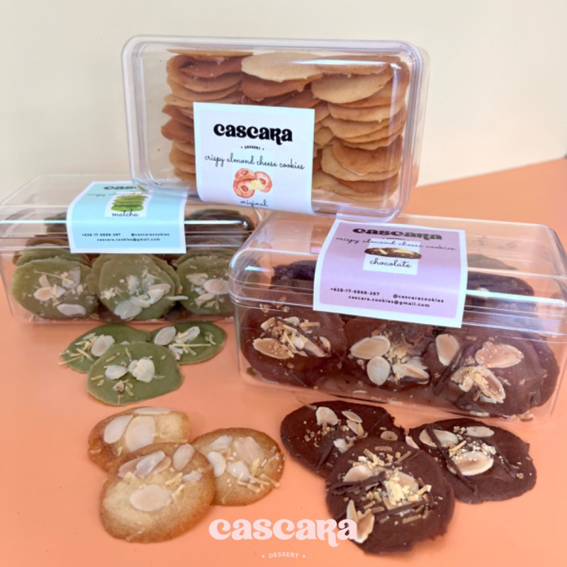 

Cascara Cookies - Crispy Almond Cheese Vanilla Chocolate Matcha Cookies Kering