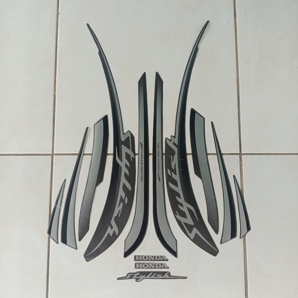 stiker striping honda scoopy stylish 2019 mate brown lis body standar original