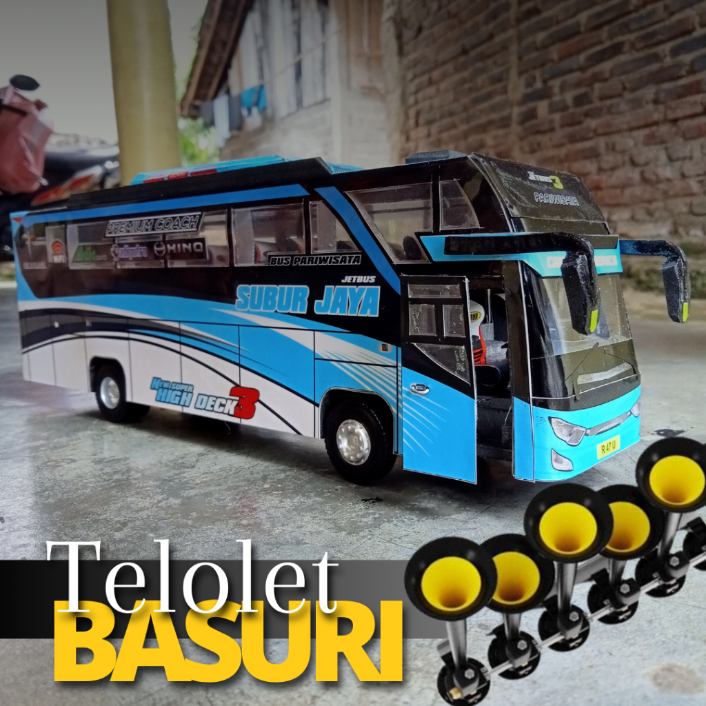Miniatur Bus Subur Jaya Barracuda Jetbus 3 dari Triplek