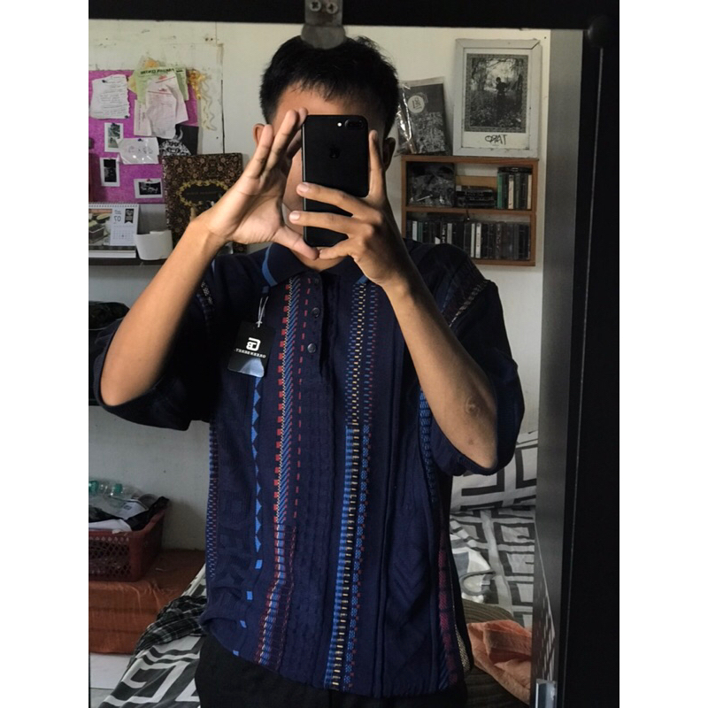 Green Beret japanese brand 3D polo knitted not Missoni coogi