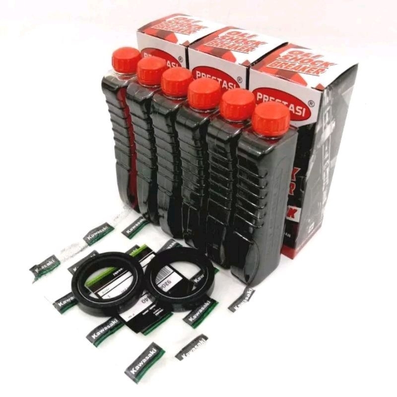 6botol oli shock+seal shock depan kawasaki ninja 250 karbu,ninja 250 fi