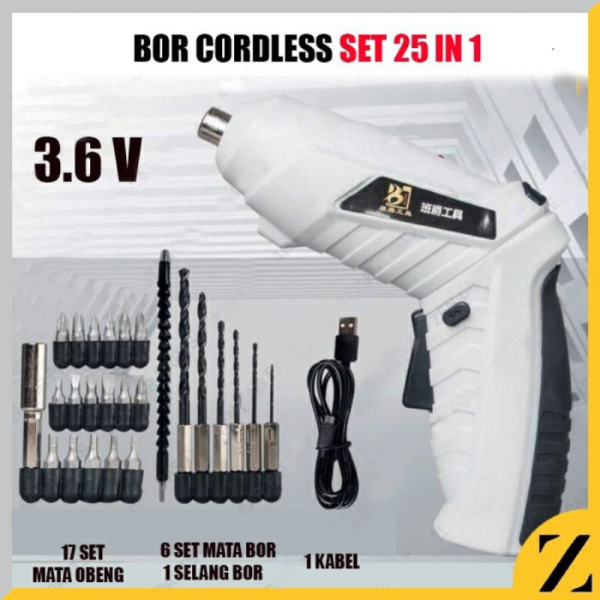 Cordless Diskon Baterai Mini/Bor 3.6V Mesin Bor 3.6Volt Baterai Unik Batrai Tangan