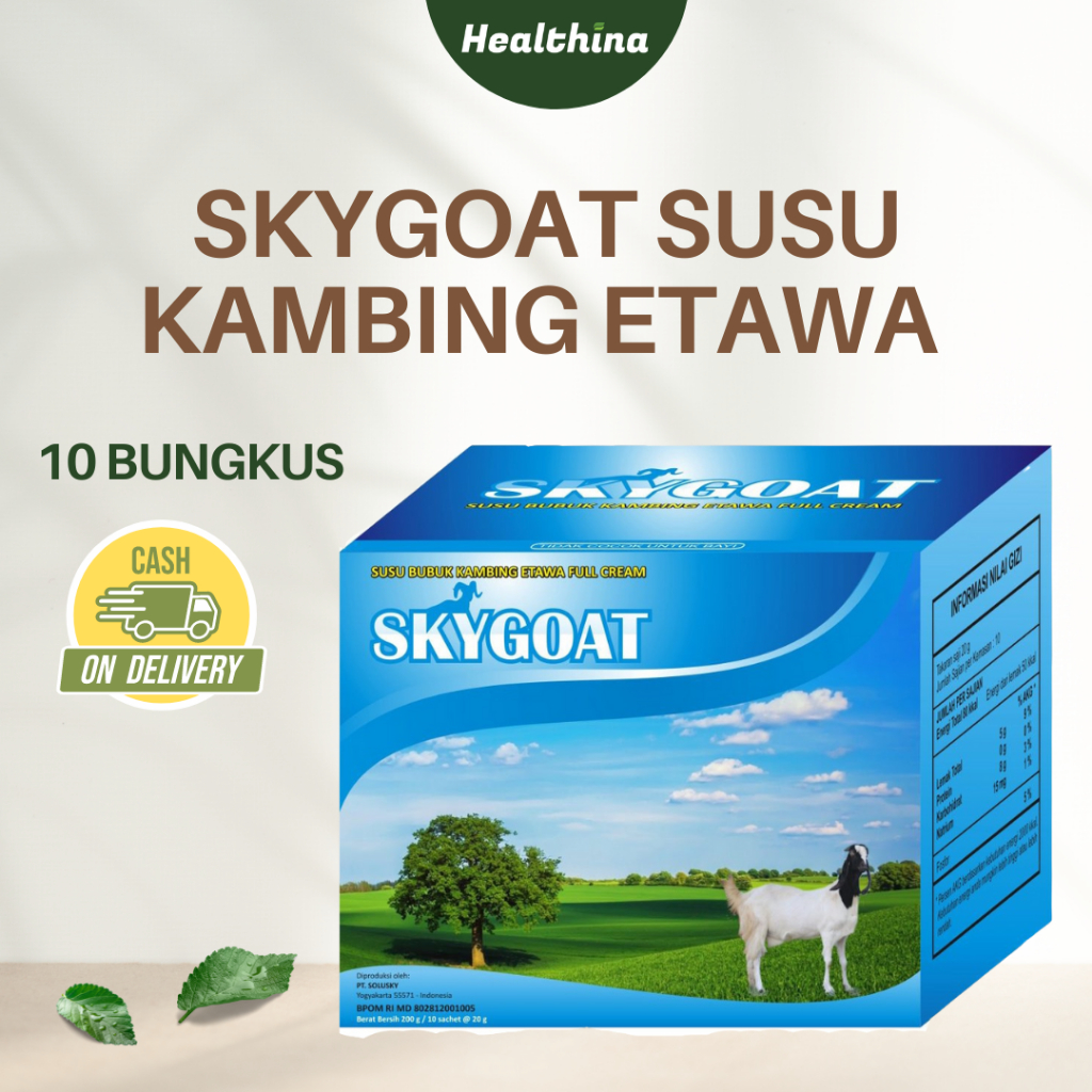 

COD Makassar SkyGoat Susu Kambing Etawa Original Dengan Bubuk Krim | Skygoat Per Box