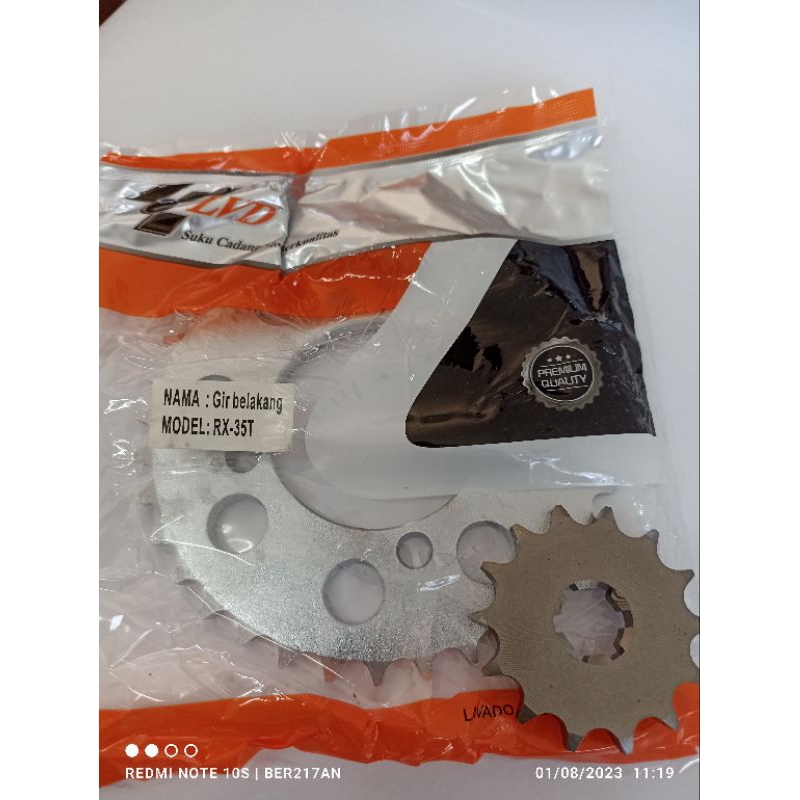 GIR GEAR DEPAN BELAKANG YAMAHA F1 VEGA VEGA R NEW 14 35T