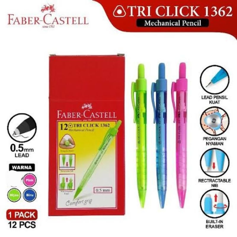 

pensil mekanik faber castell triclick 1362