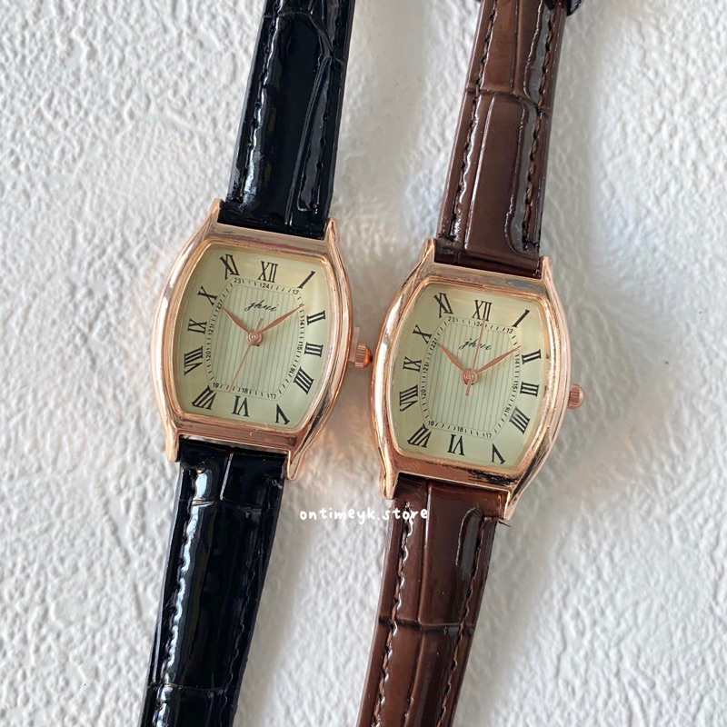 Jam Tangan Wanita Kulit Korea Retro Vintage