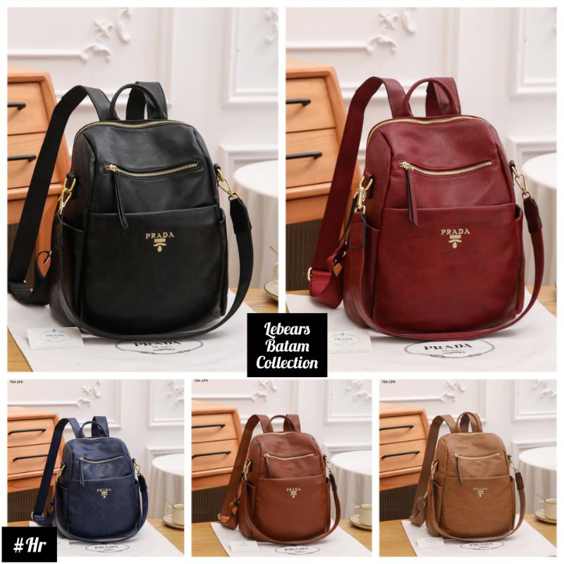 Tas Wanita - Prada - Shoulder Bag, Ransel - Black, Red, D.Blue, Coffee, Khaki