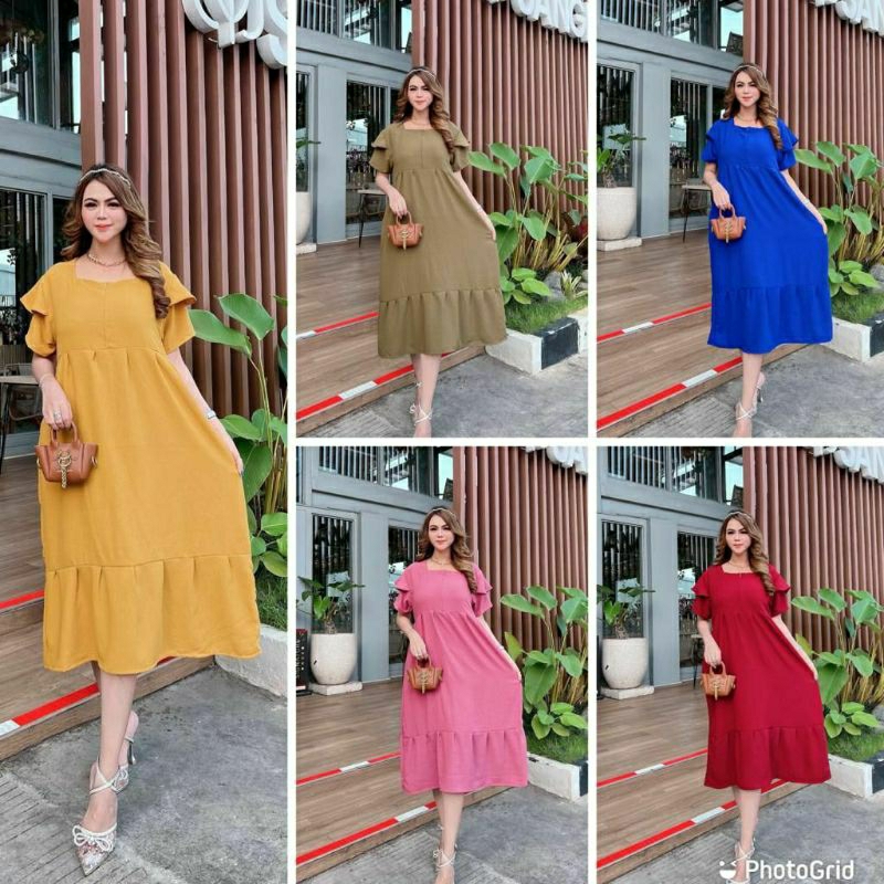 Daster crinkle polos