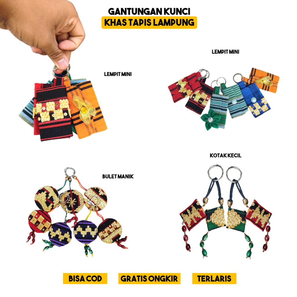 LAMPUNG ETHNICA OFFICIAL - SOVENIR LAMPUNG - GANTUNGAN KUNCI - KEY CHAIN - OLEH OLEH LAMPUNG - SOUVE