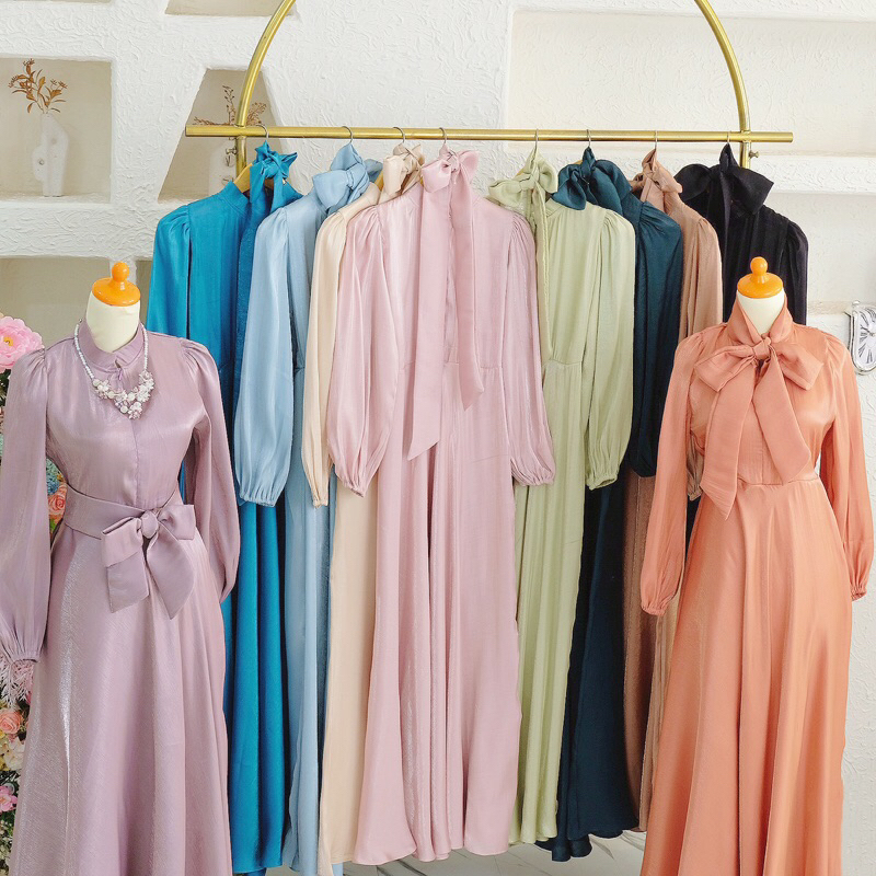 Ounadoutfit BARBIE dress luxury shimer premium / dress kondangan muslim / dress pesta wanita / dress shimer polos