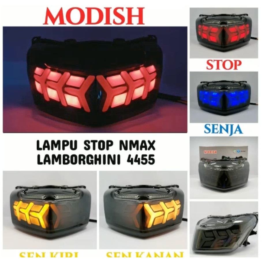 Lampu stoplamp nmax 155 model lamborghin
