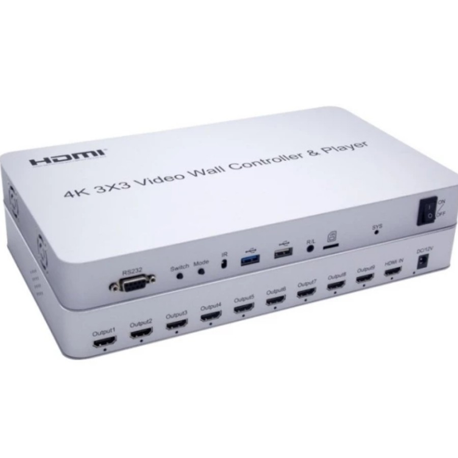 HDMI Video Wall 3x3 Controller & Player Support 4K