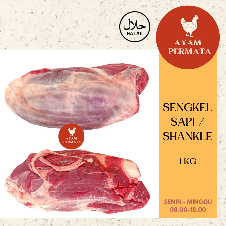 

Daging Sapi 1kg Sengkel - Beef Shankle - Beff Shin Shank Betis Paha - untuk Sop Soto Rendang Gulai Tongseng - Halal 1 kg