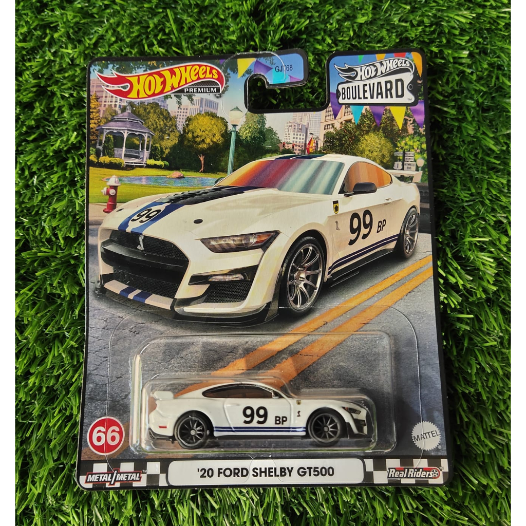 HOT WHEELS PREMIUM '20 FORD SHELBY GT500 99 BP BOULEVARD PUTIH WHITE