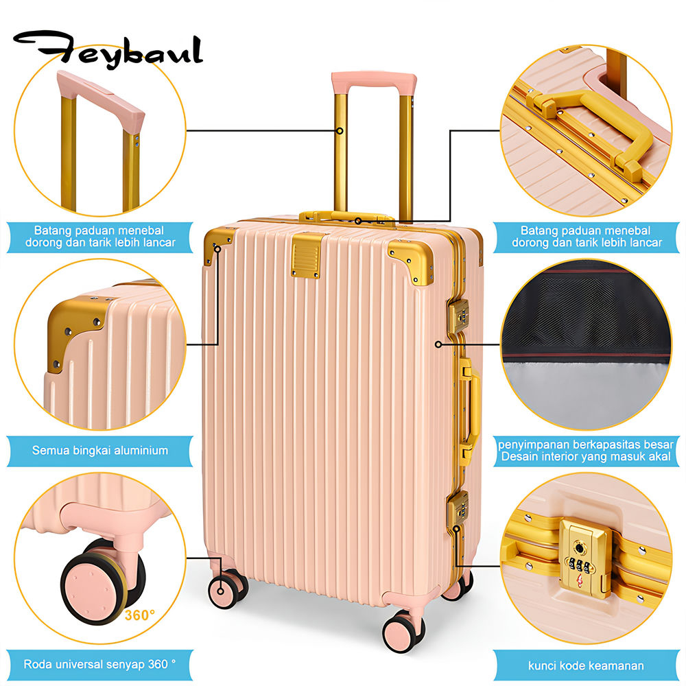 FEYBAUL A977 24 inch Koper  A977 22/20 inch Tas Travel bag Tas koper kabin koper president anak pere