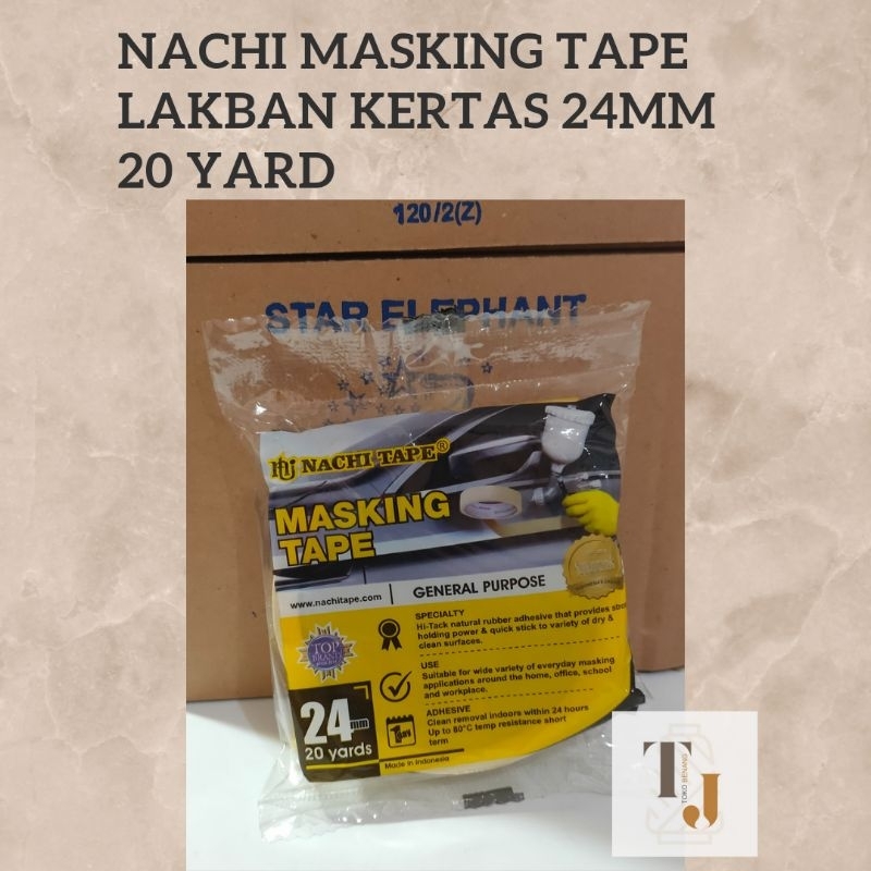 

Nachi Masking Tape Lakban Kertas (24mm) (20 yard)