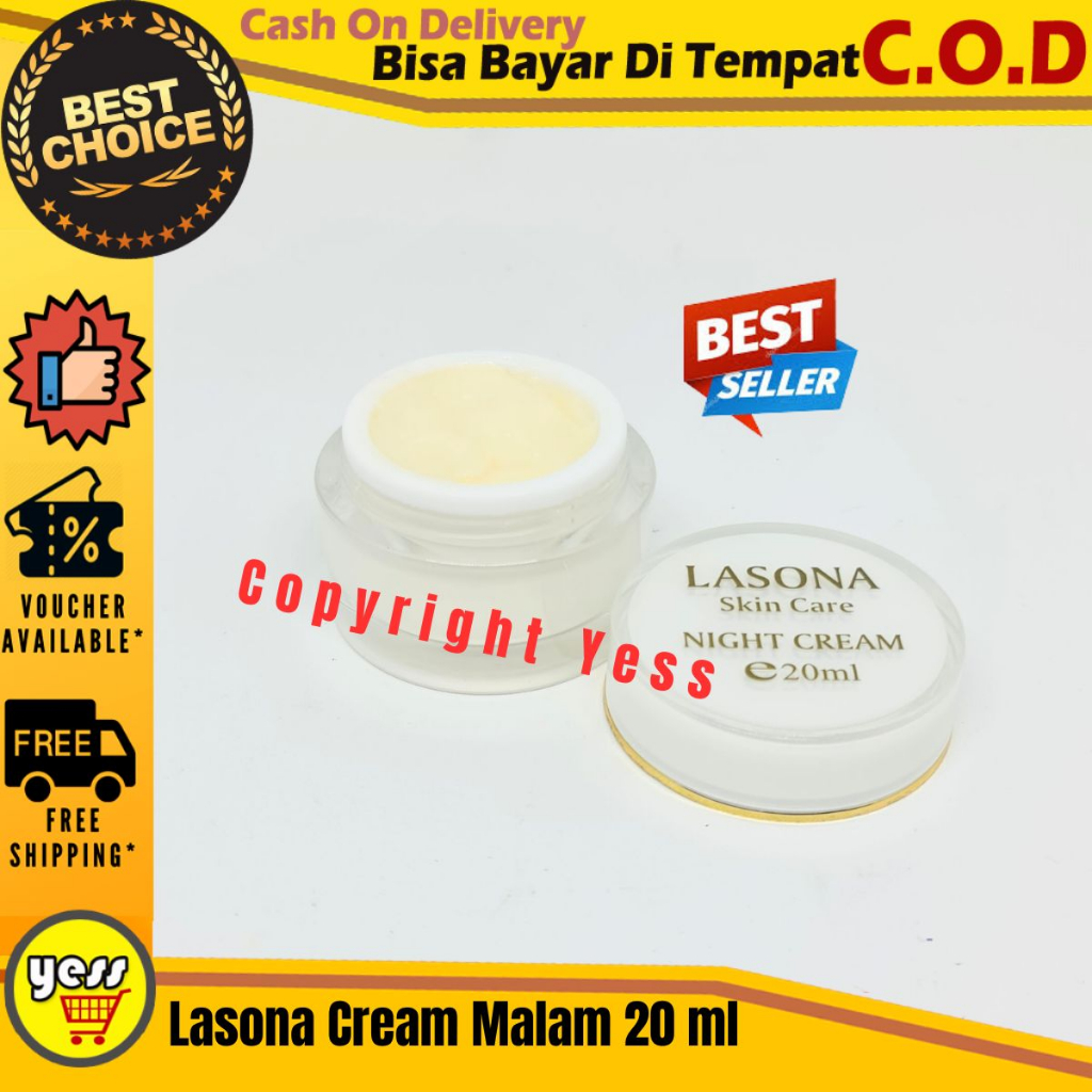 L@SONA Cream Malam ORIGINAL Cream Las0na Skincare Original Lasona Cream Wajah