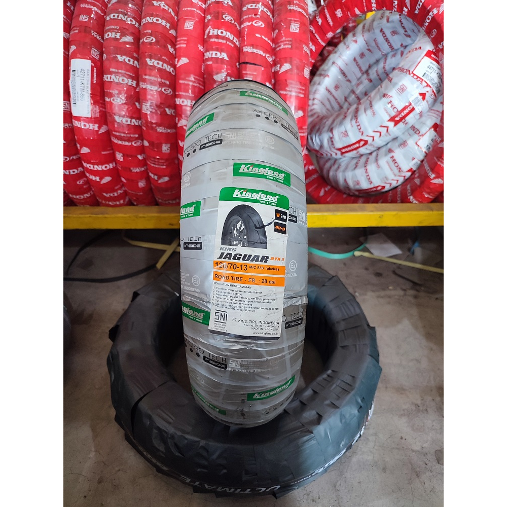 KINGLAND KING JAGUAR RTX-5 Ban Motor Nmax Ring 13 Uk 120/70-13 Tubeless Nmax Depan - KINGLAND KING J