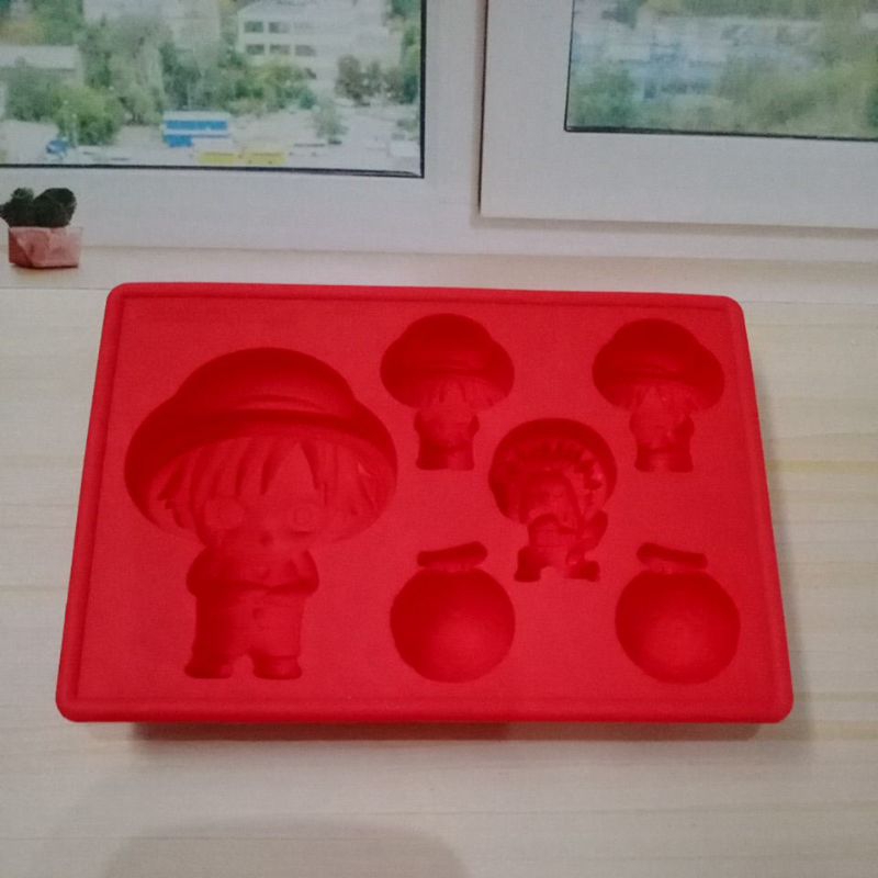 cetakan silicon puding coklat one piece 6 lubang