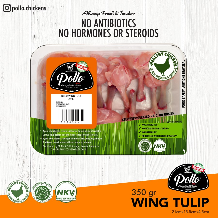 

Sayap Tulip Ayam Pollo Probiotik