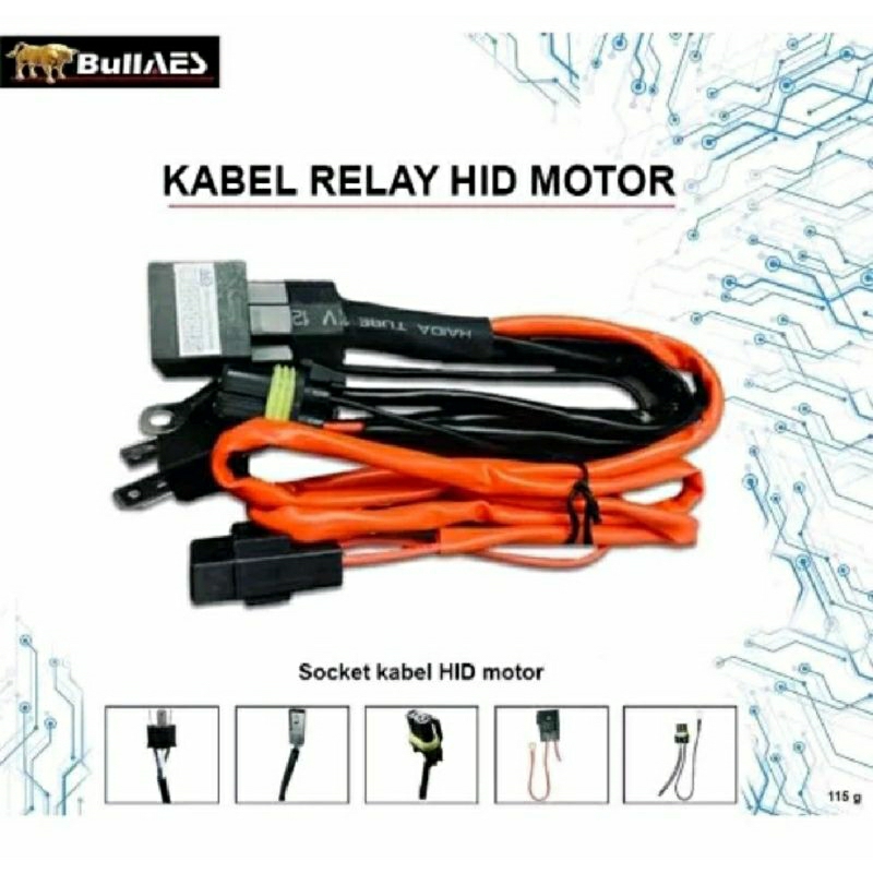 Relay set Biled / HID motor Dan 2 mobil 1 cabang dan 2 cabang output