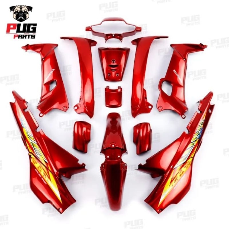 Cover Body Halus Motor Supra Fit Lama 2004 Warna Custom Merah Candy