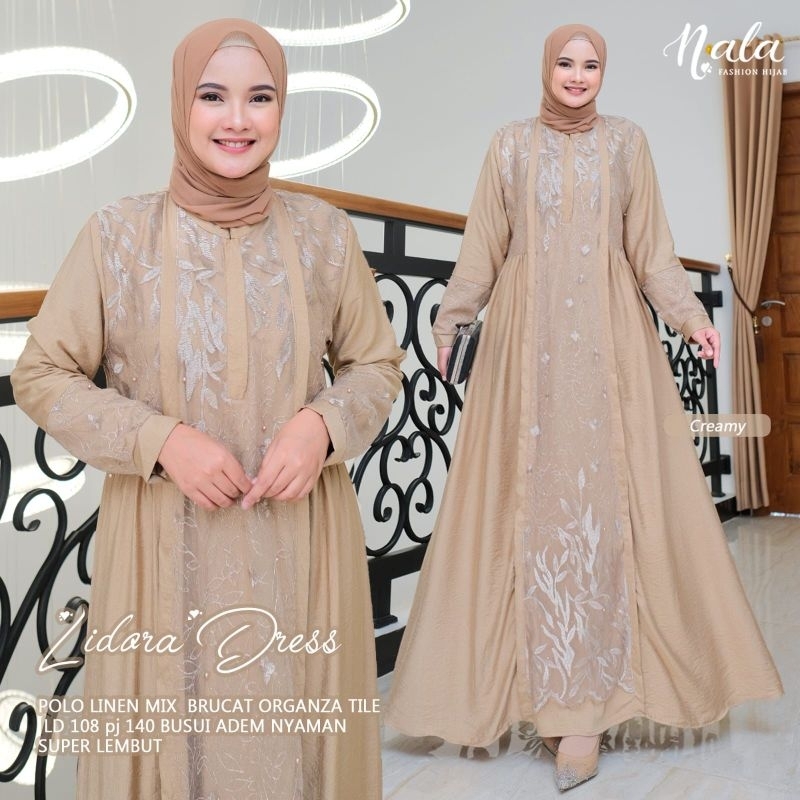 LIDORA DRES/ MAXI BRUKAT POLOS PREMIUM ORI NALA