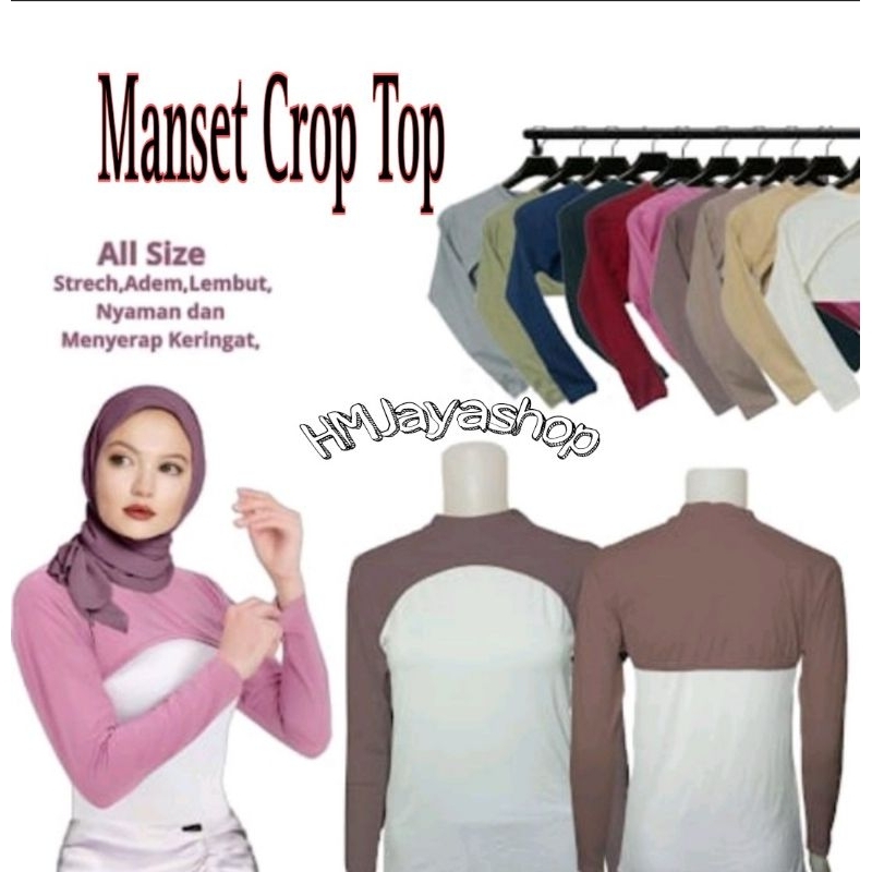 Manset Bolero Kimberly Crop Top Inner Setengah Badan