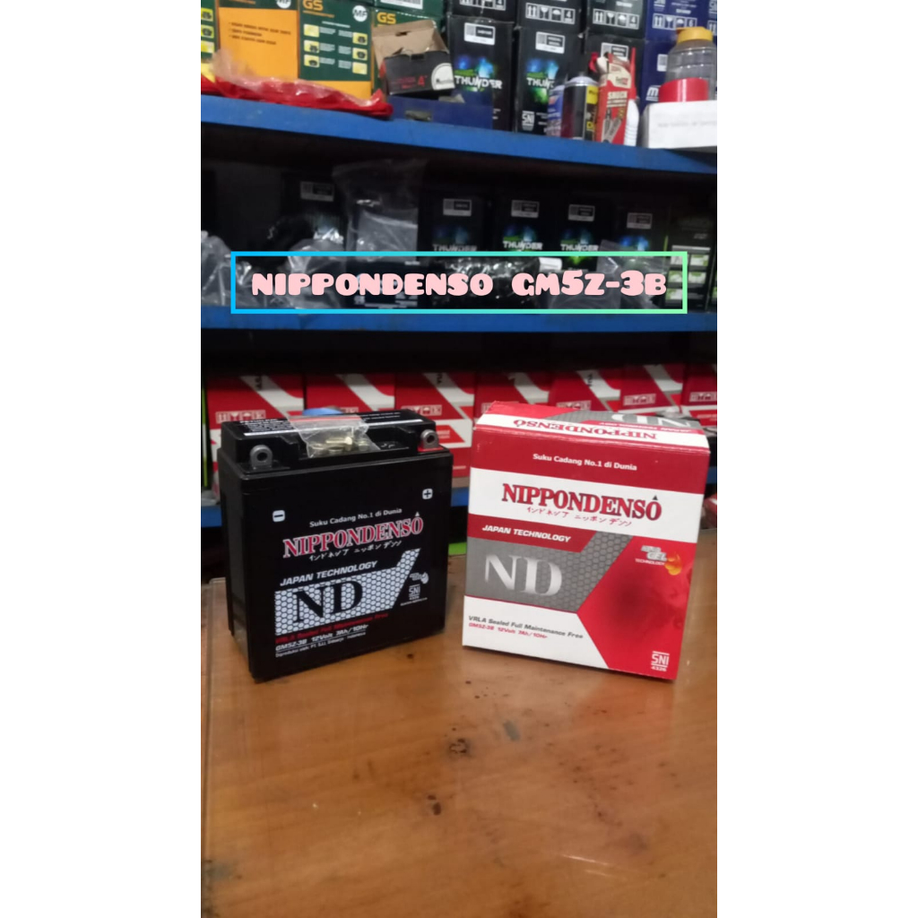 Aki motor kering GM5Z-3b supra lama