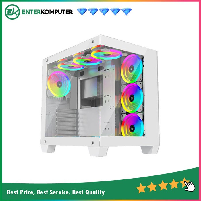 VenomRX DAEMON CONTINENTAL S7 WHITE - ATX Tempered Glass - Casing PC