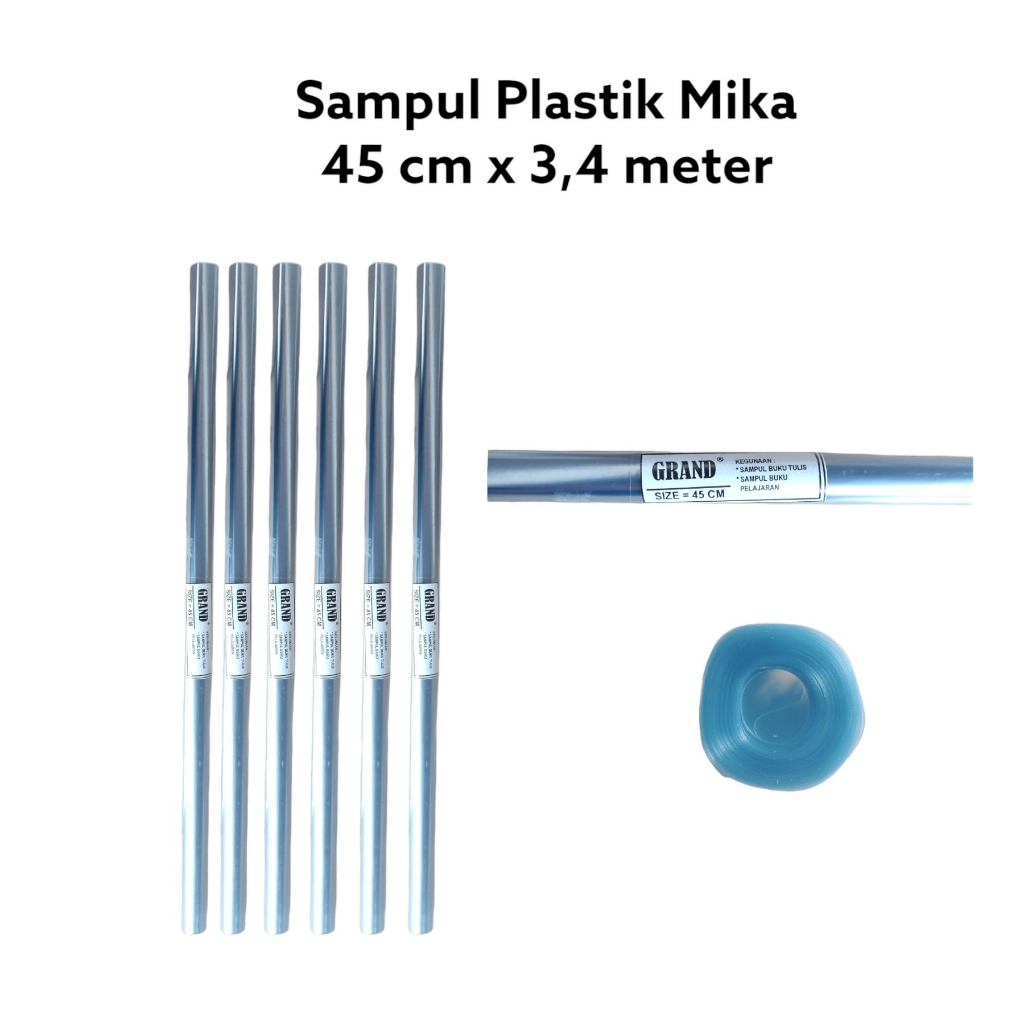 

Sampul Plastik Mika Roll Grand 45 cm x 3.4 meter Sampul Lks Folio A4 Sampul Buku - Satu Roll- SHSNP