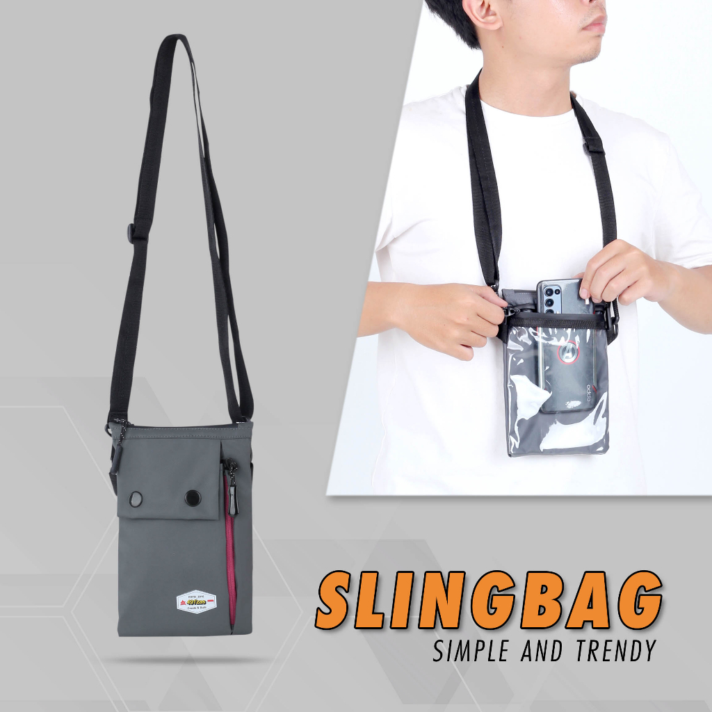 Dompet HP ID Card Hanging Wallet Pria Waterproof