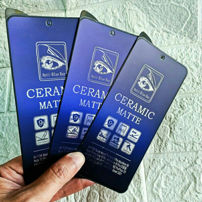 Vivo IQOO7 TG BLUE TEMPEREDGLASS CERAMIC MATTE BLUE ANTI RADIASI Vivo IQOO7