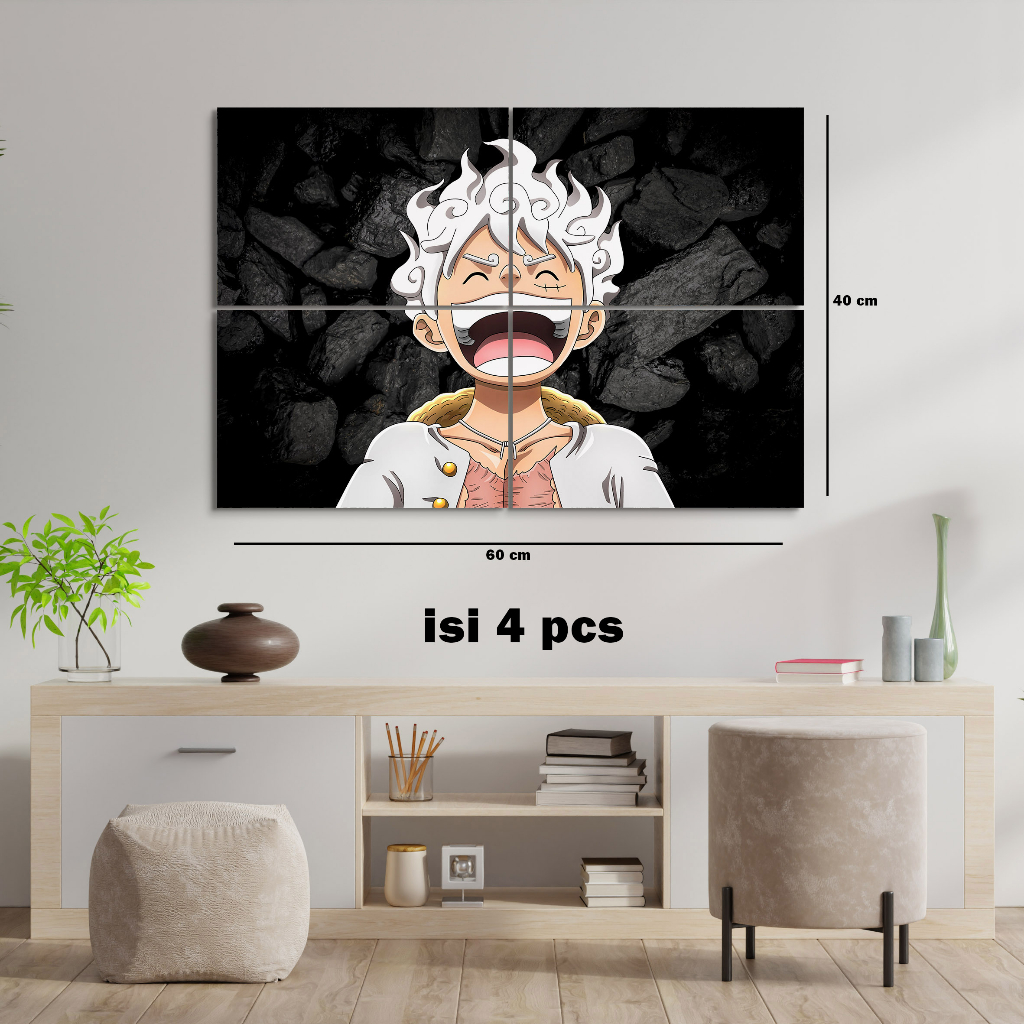 [Poster PAZZEL JUMBO] Pajangan Dinding Hiasan kamar anime one piece luffy gear 5 five lima / poster 