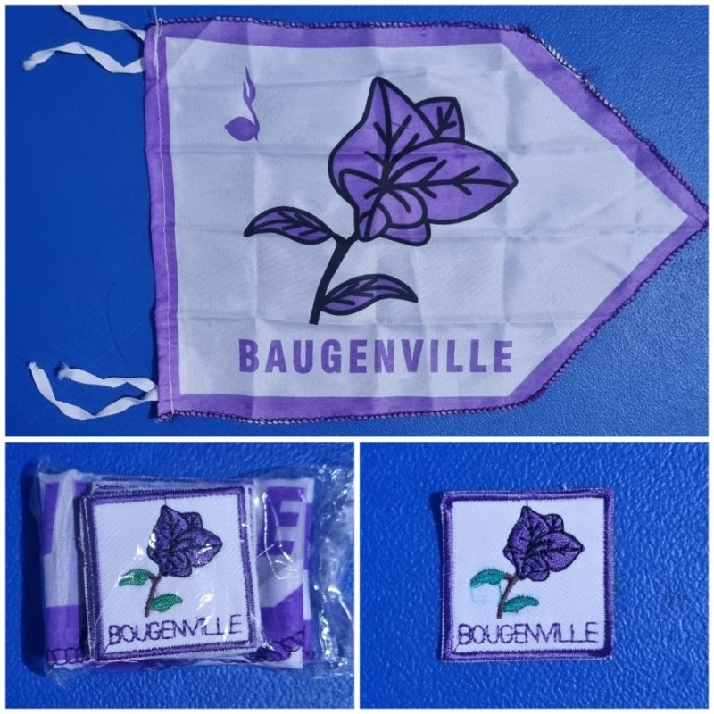 BET REGU BOUGENVILLE | Bet Tanda Regu Bunga | Tanda Regu Bordir Gambar Bunga | Badge Pramuka