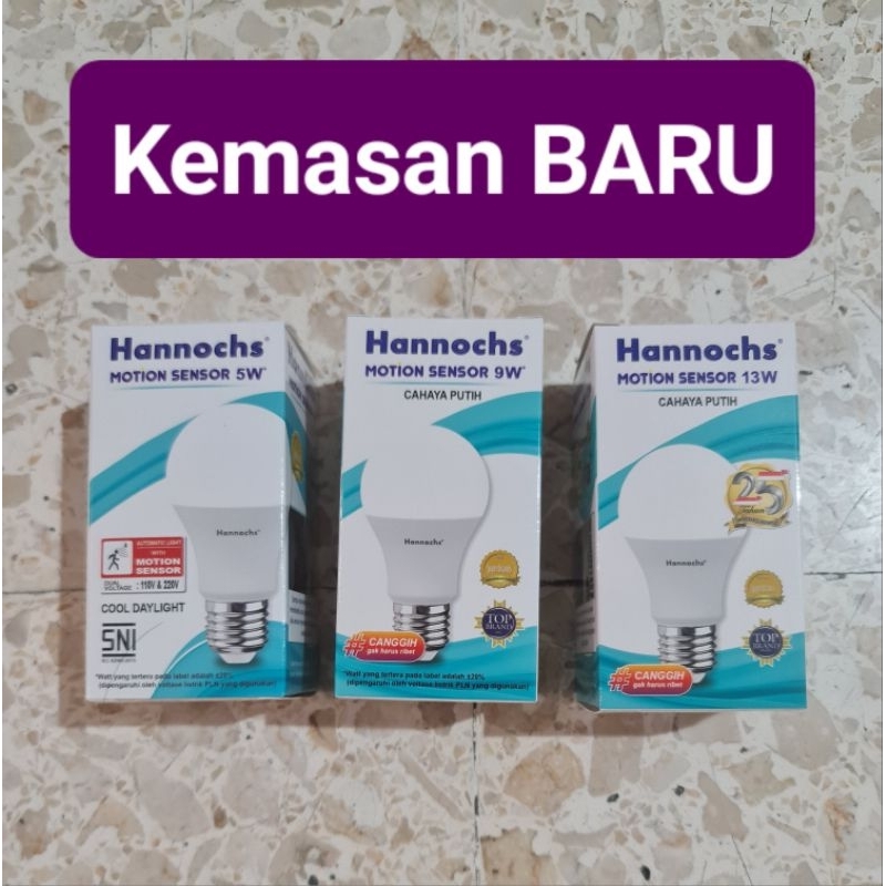 Lampu Sensor Gerak Lampu LED Sensor HANNOCHS motion sensor 5W 9W 13W