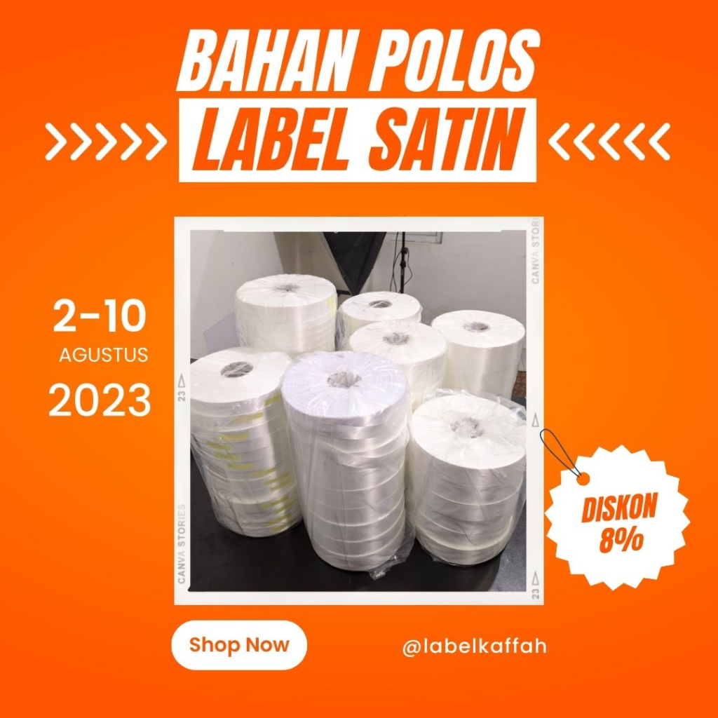 Label Satin Polos Satin Premium Satin Putih Bahan Satin Polos Satin Import