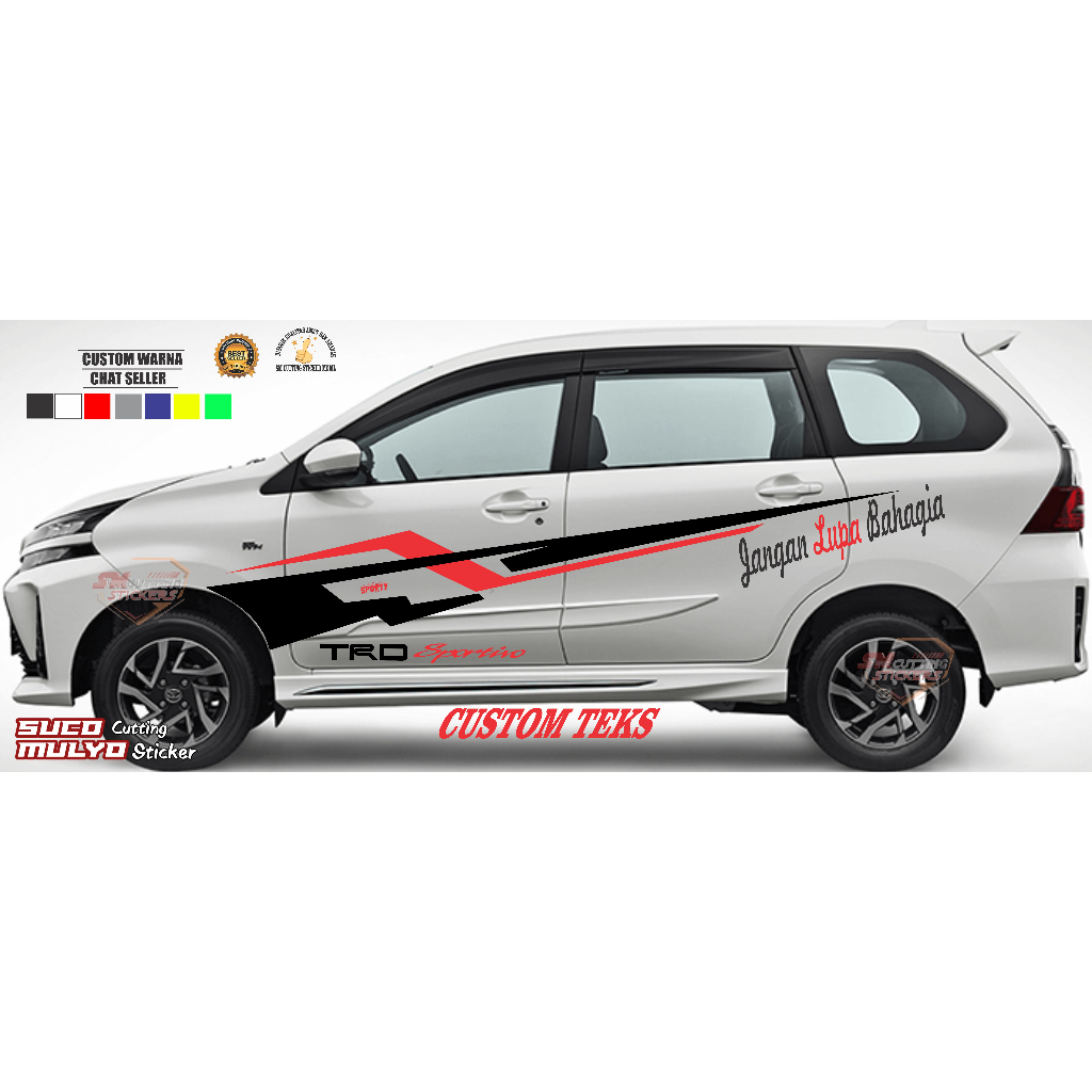 STICKER MOBIL AVANZA LIST STICKER MOBIL BODY SAMPING TERBARU